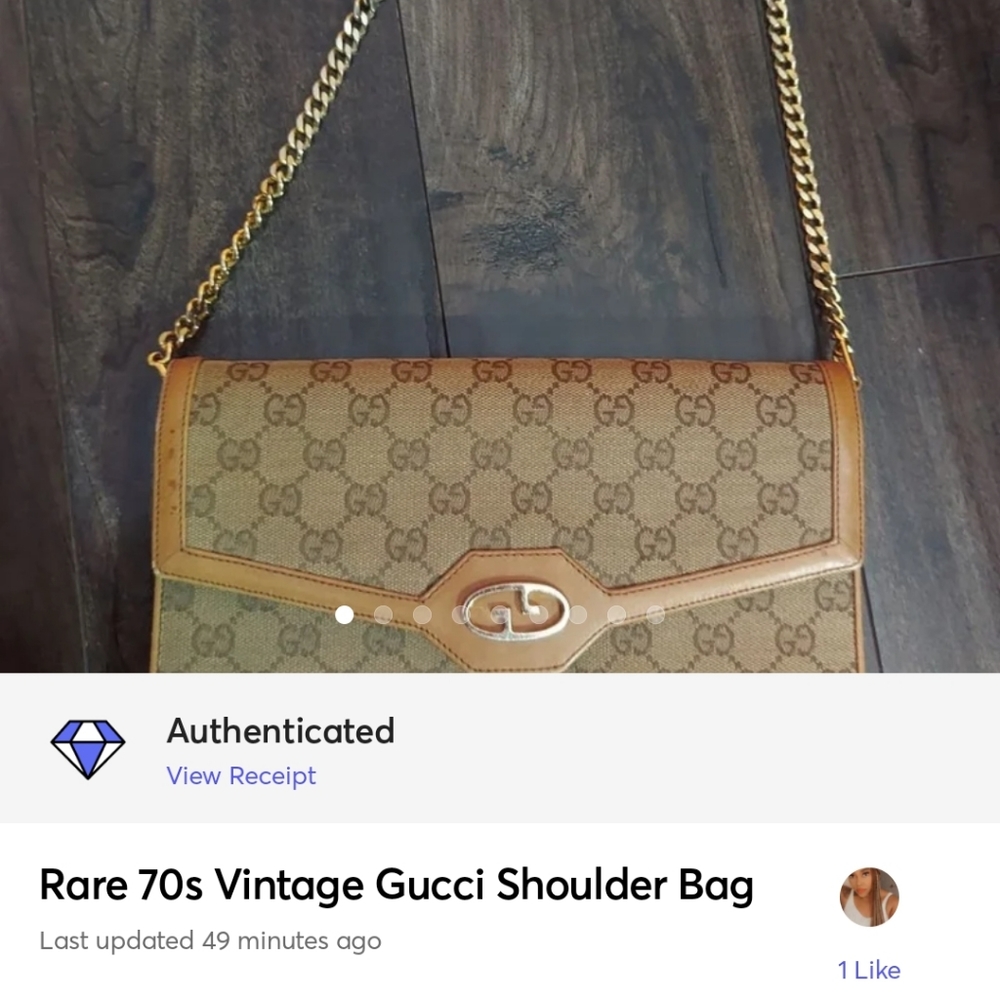 RARE! 1970s Gucci Handbag Chain Shoulder Bag